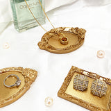 Ins Irregular Nordic Luxury Gold Candle Tray Earrings Jewelry Display Trinket Photo Props Ornaments Resin Ring Dish