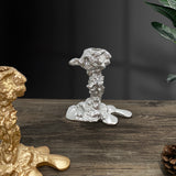 Antique Gold Candlestick Resin Candle Accessory Retro Decorative Candle Holders Creative Home Decor Gifts Candle Stand