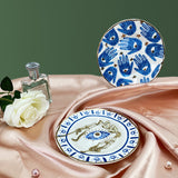 Europe Cute Eye Plates Gold Ceramic Jewelry Dish Small Ring Display Tray for Home Trinkets and Wedding Decorative Crafts