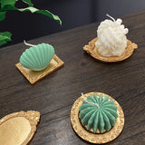 Ins Irregular Nordic Luxury Gold Candle Tray Earrings Jewelry Display Trinket Photo Props Ornaments Resin Ring Dish