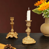 Antique Gold Candlestick Resin Candle Accessory Retro Decorative Candle Holders Creative Home Decor Gifts Candle Stand