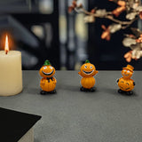 3pcs set Nordic Style Pumpkin Suit Resin Craft Ornaments Halloween Living Room Desktop Coffee Decoration Party Decorations