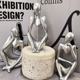 Nordic Hot Selling 3 Pcs Set of Home Decoration Abstract Figure Porch Living Room Decoration Resin Crafts