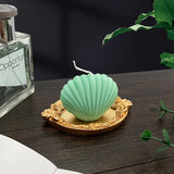 Ins Irregular Nordic Luxury Gold Candle Tray Earrings Jewelry Display Trinket Photo Props Ornaments Resin Ring Dish