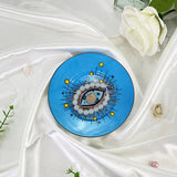 Europe Cute Eye Plates Gold Ceramic Jewelry Dish Small Ring Display Tray for Home Trinkets and Wedding Decorative Crafts