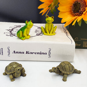 Micro Landscape Simulation Frog Decoration Landscaping Accessories Interior Resin Turtle Design Crafts Gardening Decor.