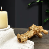 Antique Gold Candlestick Resin Candle Accessory Retro Decorative Candle Holders Creative Home Decor Gifts Candle Stand