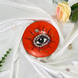 Europe Cute Eye Plates Gold Ceramic Jewelry Dish Small Ring Display Tray for Home Trinkets and Wedding Decorative Crafts
