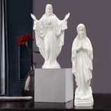 Virgin Mary Religious Resin Sculpture Art Crafts Home Christmas Decorations Gifts Store