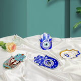SYL Creative Hand Design Ceramic Evil Eye Plate Luxury Trinket Trays Table Decorations Jewelry Dish for Home Decor.