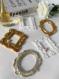 Gold Luxury Photo Frame Shooting Props Retro Ins European-style Relief Nail Art Earrings Display Frame Pose Ornaments