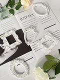 Gold Luxury Photo Frame Shooting Props Retro Ins European-style Relief Nail Art Earrings Display Frame Pose Ornaments