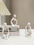 Nordic Hot Selling 3 Pcs Set of Home Decoration Abstract Figure Porch Living Room Decoration Resin Crafts