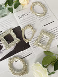 Gold Luxury Photo Frame Shooting Props Retro Ins European-style Relief Nail Art Earrings Display Frame Pose Ornaments