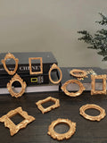 Mini Gold Photo Frame Retro European-style Embossed Nail Art Earrings Pose Shooting Props Resin Miniature Frame