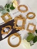 Gold Luxury Photo Frame Shooting Props Retro Ins European-style Relief Nail Art Earrings Display Frame Pose Ornaments
