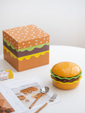 SYL Creative Ceramic Snack Plate in Hamburger Shape for Household Dinner Novelty One-Person Food Dinner Gift Set