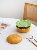 SYL Creative Ceramic Snack Plate in Hamburger Shape for Household Dinner Novelty One-Person Food Dinner Gift Set