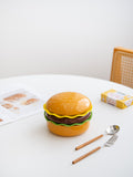 SYL Creative Ceramic Snack Plate in Hamburger Shape for Household Dinner Novelty One-Person Food Dinner Gift Set