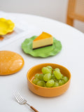 SYL Creative Ceramic Snack Plate in Hamburger Shape for Household Dinner Novelty One-Person Food Dinner Gift Set