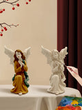 Cute Angel Girl Resin Decorations Creative Home and Travel Commemorative Gift for Christmas Art Theme