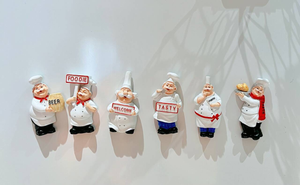 New Creative Chef Bread 3D Character Magnetic Resin Craft Sticker Home Decor. Accessory for Refrigerator Fridge Magnet