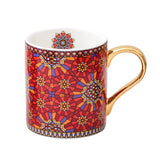 Creative Morocco Ceramic Mug with Gold Handle Luxury Style Mug Cup Couple Breakfast Ceramic Drinkware Coffee Cup