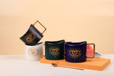 400ml Hand Eye Mugs and Gold Rim Ceramic Coffee Mug Teacup Water Cup Handmade Home Decor Creative Gifts
