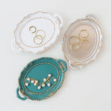 Creative Resin Display Tray Irregular Pattern Elegant Jewelry Necklace Earrings Ring Dish for Photo Props and Ornaments