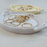 Creative Resin Display Tray Irregular Pattern Elegant Jewelry Necklace Earrings Ring Dish for Photo Props and Ornaments