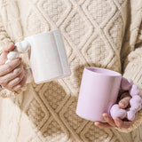 350ml Ins Wholesale Nordic Creative Personality Couple Ceramic Cup High-value Coffee Cup Saucer Mug Gift love Cup