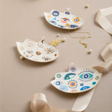 Spiritual Accessories Positive Energy Protection Evil Eye Plate Luxury Trinket Display Table Decorations Jewelry Tray