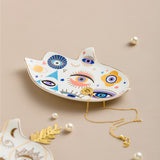 Spiritual Accessories Positive Energy Protection Evil Eye Plate Luxury Trinket Display Table Decorations Jewelry Tray