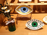 Spiritual Accessories Positive Energy Protection Evil Eye Plate Luxury Trinket Trays Table Decorations Jewelry Dish