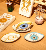Spiritual Accessories Positive Energy Protection Evil Eye Plate Luxury Trinket Trays Table Decorations Jewelry Dish