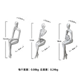 Nordic Home Porch Living Room Model Room Creative Resin Crafts Light Luxury Sitting Abstract Figure Art Decoration